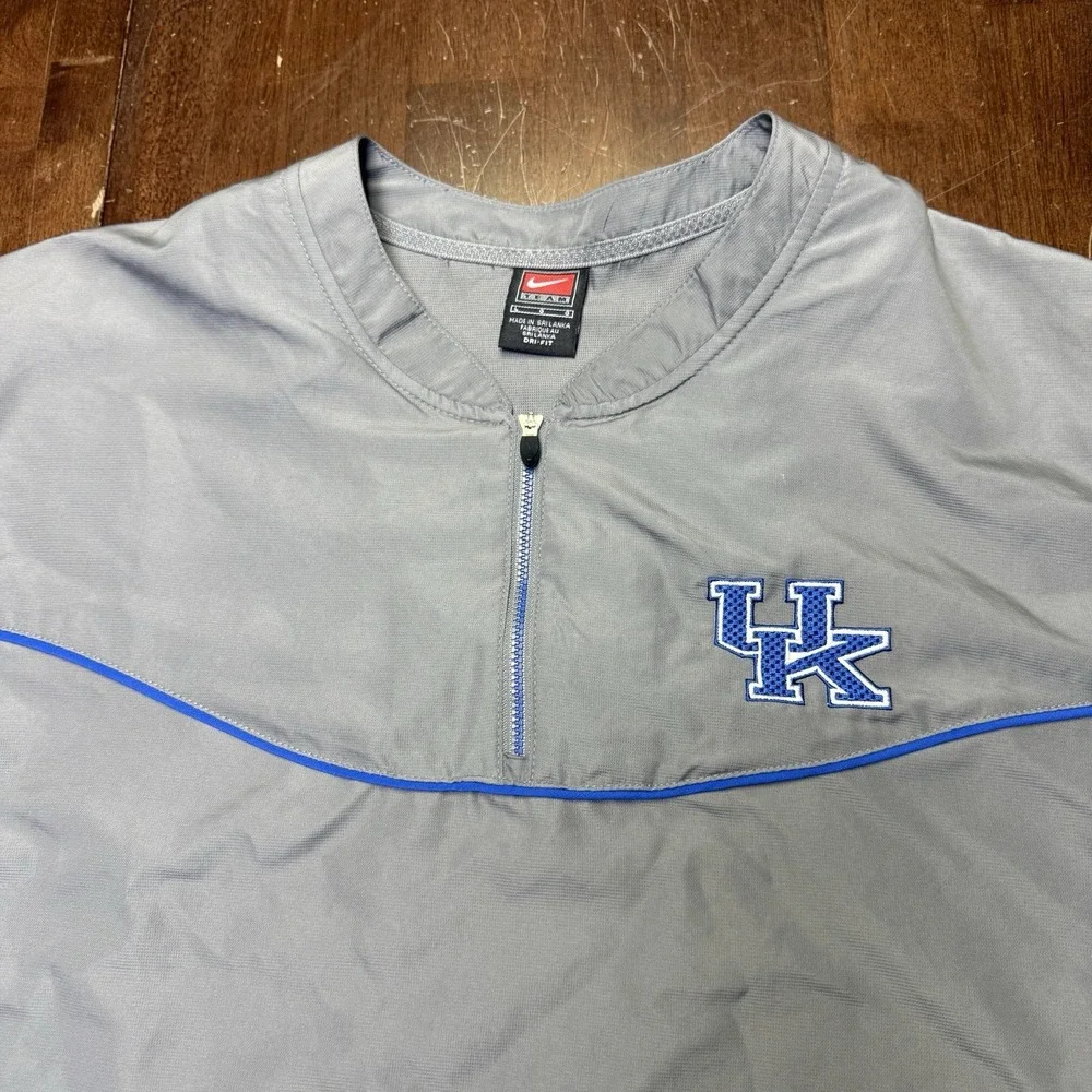VTG University of Kentucky L Nike Team Football Cover‎ Up Coach Windbreaker BBN